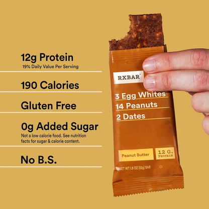 RXBAR Peanut Butter Protein Bar – Office Desk Snack for Focused Mid-Morning Energy