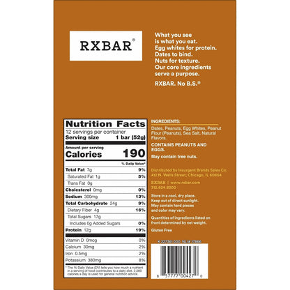 RXBAR Peanut Butter Protein Bar – Office Desk Snack for Focused Mid-Morning Energy