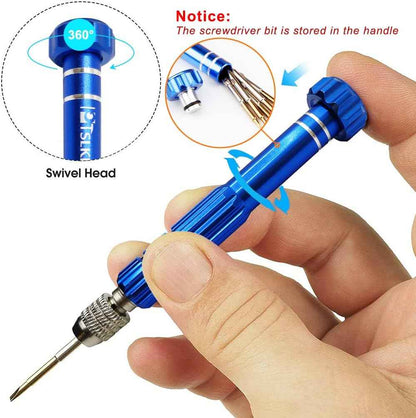 PTSLKHN 5-in-1 Magnetic Precision Screwdriver – Pro Repair Tool for IT Technicians, Bench Techs, and Electronics Repair Workshops
