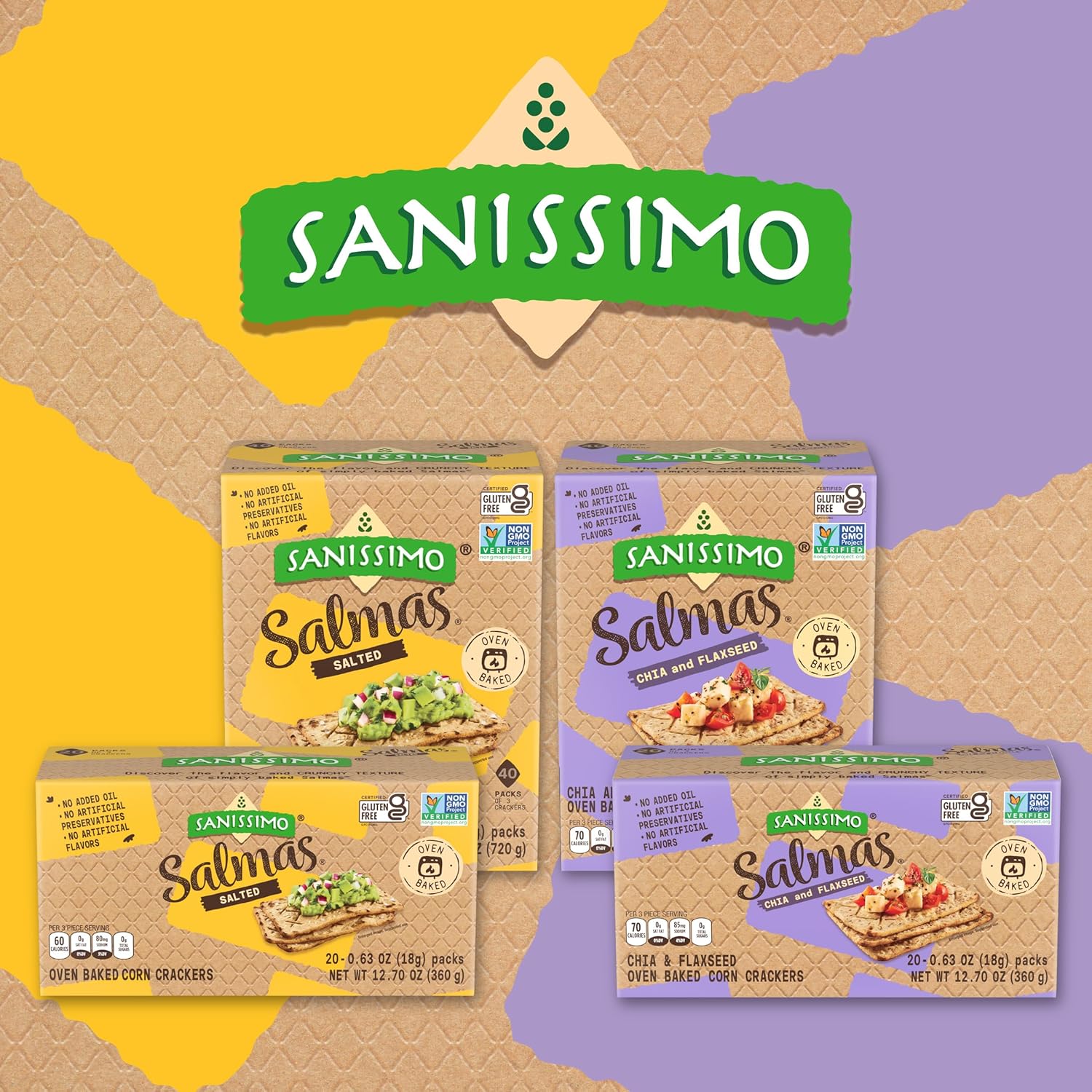 Sanissimo Salmas Salted – Kid-Friendly Lunchbox Crackers for School and Playdates