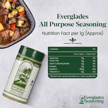 Everglades All Purpose Seasoning Blend - Camping & Patio Cooking Spice, Portable 16 oz Savory Smoky Blend for Open-Air Meals