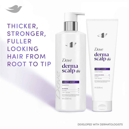 Dove Derma Scalp Density Boost Shampoo – Clean Beauty Staple for Simple Hair Routines, Fragranced 16 oz