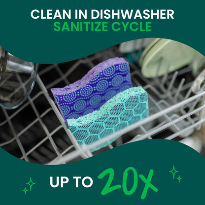 Scotch-Brite Odor Resist Non-Scratch Scrub Sponge – Heavy-Duty Dish Sponges for Fast Kitchen Cleanup