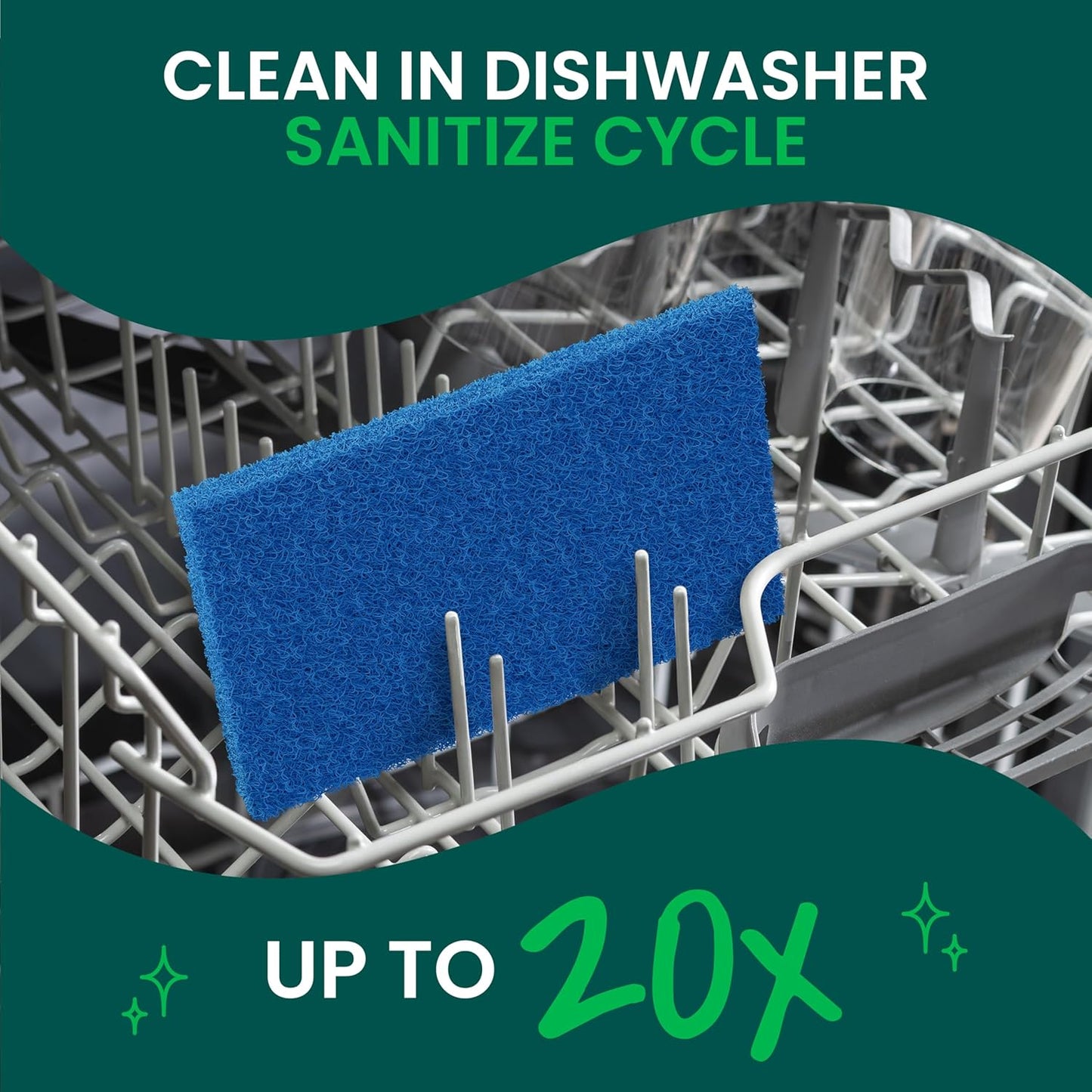 Scotch-Brite Zero Scratch Scouring Pad – Mindful Kitchen Cleaning Essential for Nonstick Pots, Glassware, and Bakeware