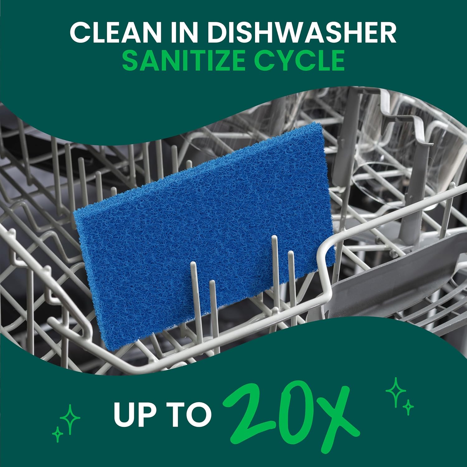 Scotch-Brite Zero Scratch Scouring Pad – Mindful Kitchen Cleaning Essential for Nonstick Pots, Glassware, and Bakeware
