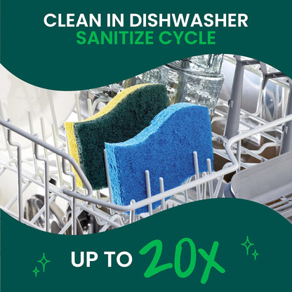 Scotch-Brite Zero Scratch Scrub Sponge – Non-Abrasive Cookware Cleaner, Protects Nonstick Coatings in Family Kitchens