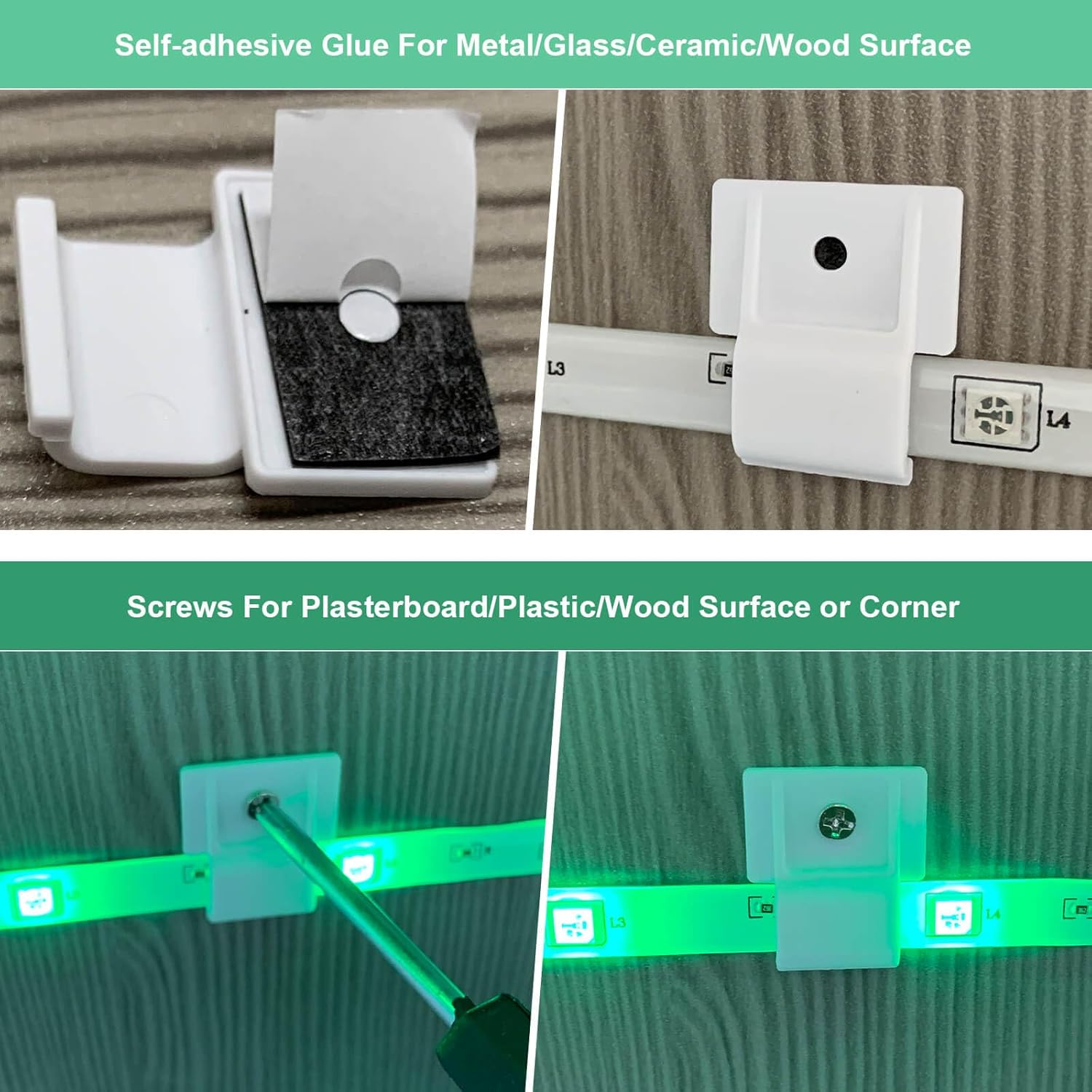 screw-mount holes for permanent attachment to wood, siding, or masonry