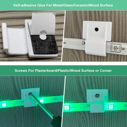 screw-mount holes for permanent attachment to wood, siding, or masonry