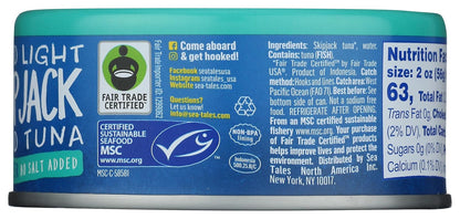 Sea Tales Skipjack Tuna in Water NSA – Two-Ingredient Pantry Essential for Clutter-Free Kitchens