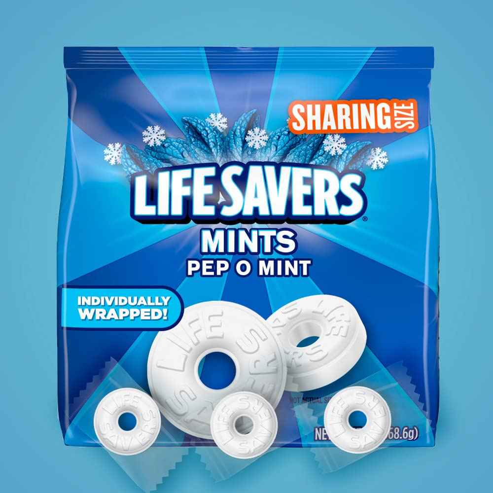 LIFE SAVERS Pep-O-Mint Hard Candy 13 oz – Office Breakroom Sharing Bag for Coworkers and Visitors