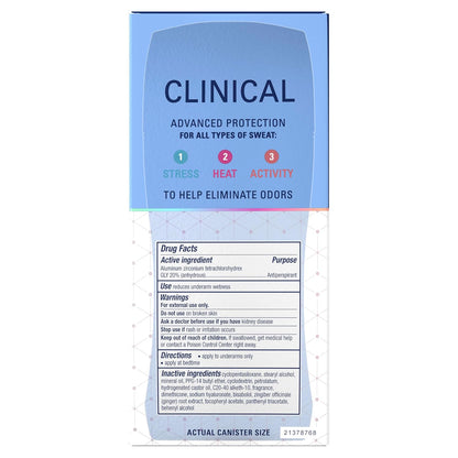 Secret Clinical Strength 100HR Deodorant – Premium Hyaluronic Acid Antiperspirant for Refined Skin Care