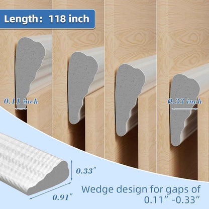 FrostGuard Wedge Foam Weather Stripping – Pet and Kid Safe Window Seal, Non-Toxic Adhesive Draft Stopper
