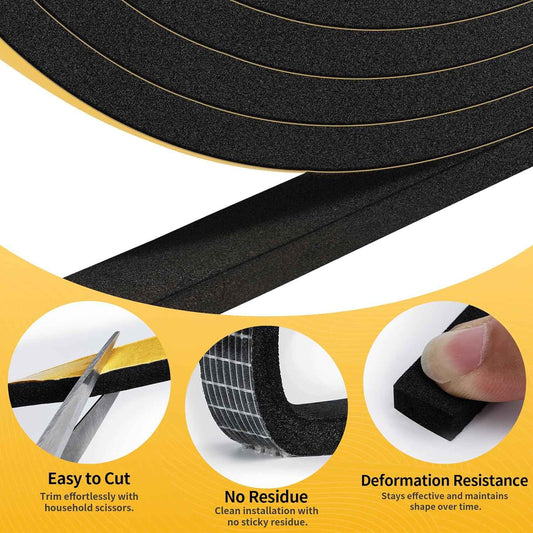 Foam Seal Solutions - Non-Toxic Door Seal Strip Safe for Kids and Pets