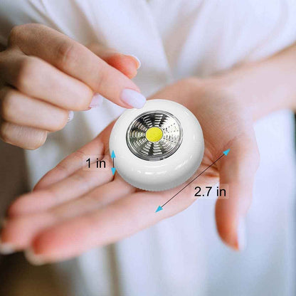 LUXMOM Tap Light Push Lights – Compact 2.7 Inch Puck Light for Clean Under Cabinet Look, No Visible Wiring