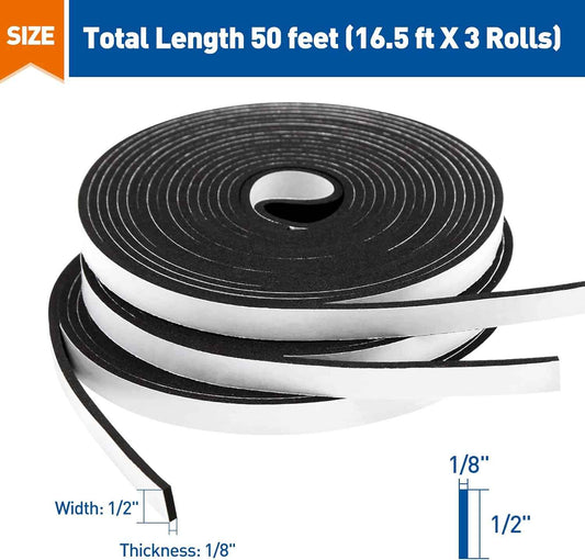 MAGZO Weather Stripping Door Seal – Cozy Bedroom Seal for Drafty Windows and Doors, Noise-Reducing Foam Tape