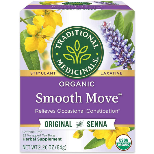 Traditional Medicinals Smooth Move – Simple One-Ingredient-Forward Herbal Tea for Clutter-Free Pantries