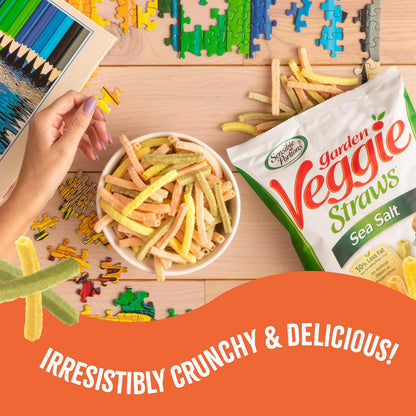 Sensible Portions Garden Veggie Straws Multi-Pack for Low-Calorie Office Snacking, Sea Salt and Zesty Ranch