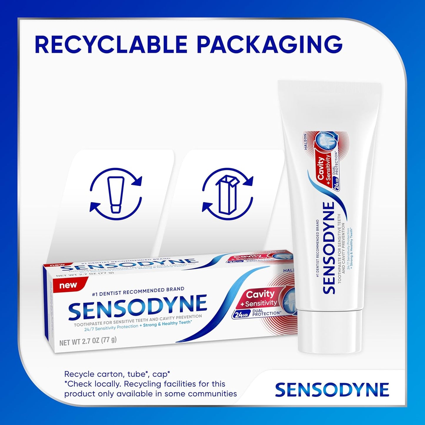 Sensodyne Cavity + Sensitivity Toothpaste – Enamel Care for Adults in the Master Bath, Daily Remineralizing Routine