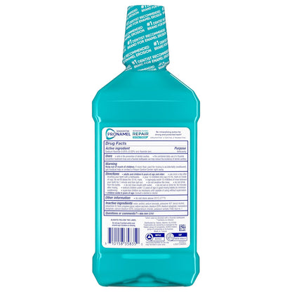 Sensodyne Pronamel Alcohol-Free Mouthwash – Enamel Repair Rinse for Nightly Self-Care Ritual, Extra Fresh 16.9 fl oz (3 Pack)