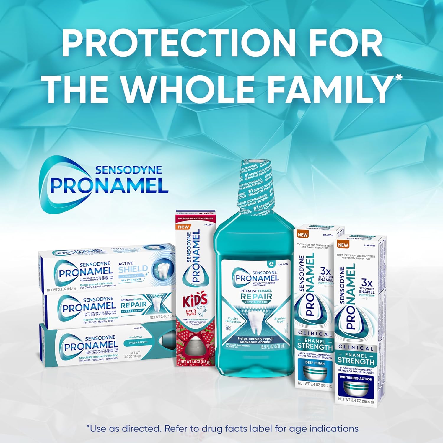 Sensodyne Pronamel Clinical Enamel Strength Toothpaste Gift Set Idea for Her, Deep Clean Enamel Repair Birthday Present for Health Conscious Women