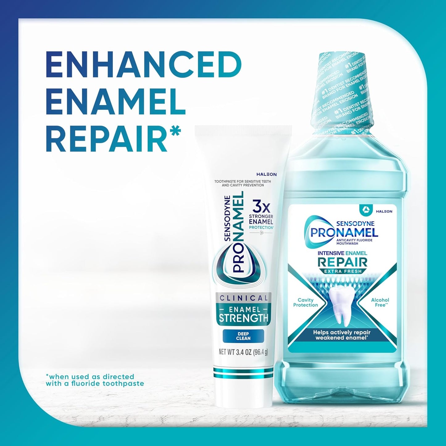 Sensodyne Pronamel Clinical Enamel Strength Toothpaste Gift Set Idea for Her, Deep Clean Enamel Repair Birthday Present for Health Conscious Women