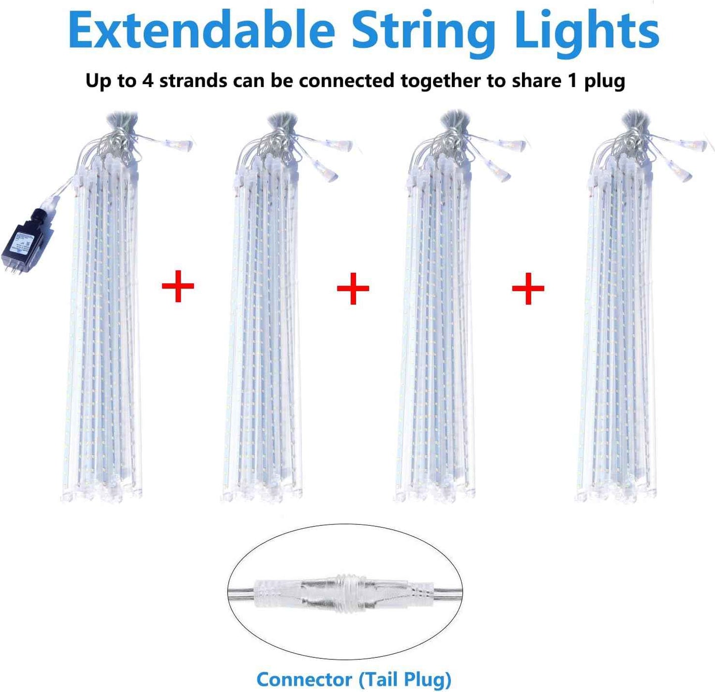 Aluan Meteor Shower Lights – Thoughtful Housewarming Gift for Her with Year-Round Cascading Snowfall Ambiance