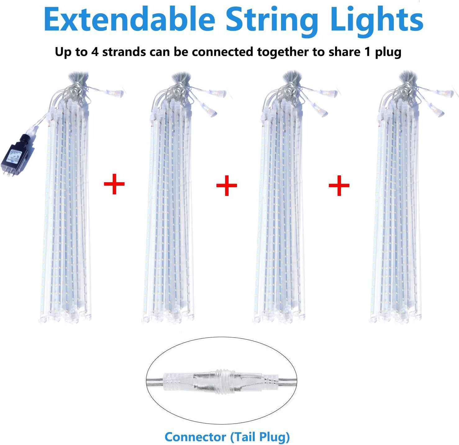 Aluan Meteor Shower Lights – Thoughtful Housewarming Gift for Her with Year-Round Cascading Snowfall Ambiance