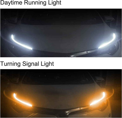 24-Inch Flexible LED Headlight Strips – Weatherproof DRL and Turn Signal Kit for Outdoor Driving Enthusiasts