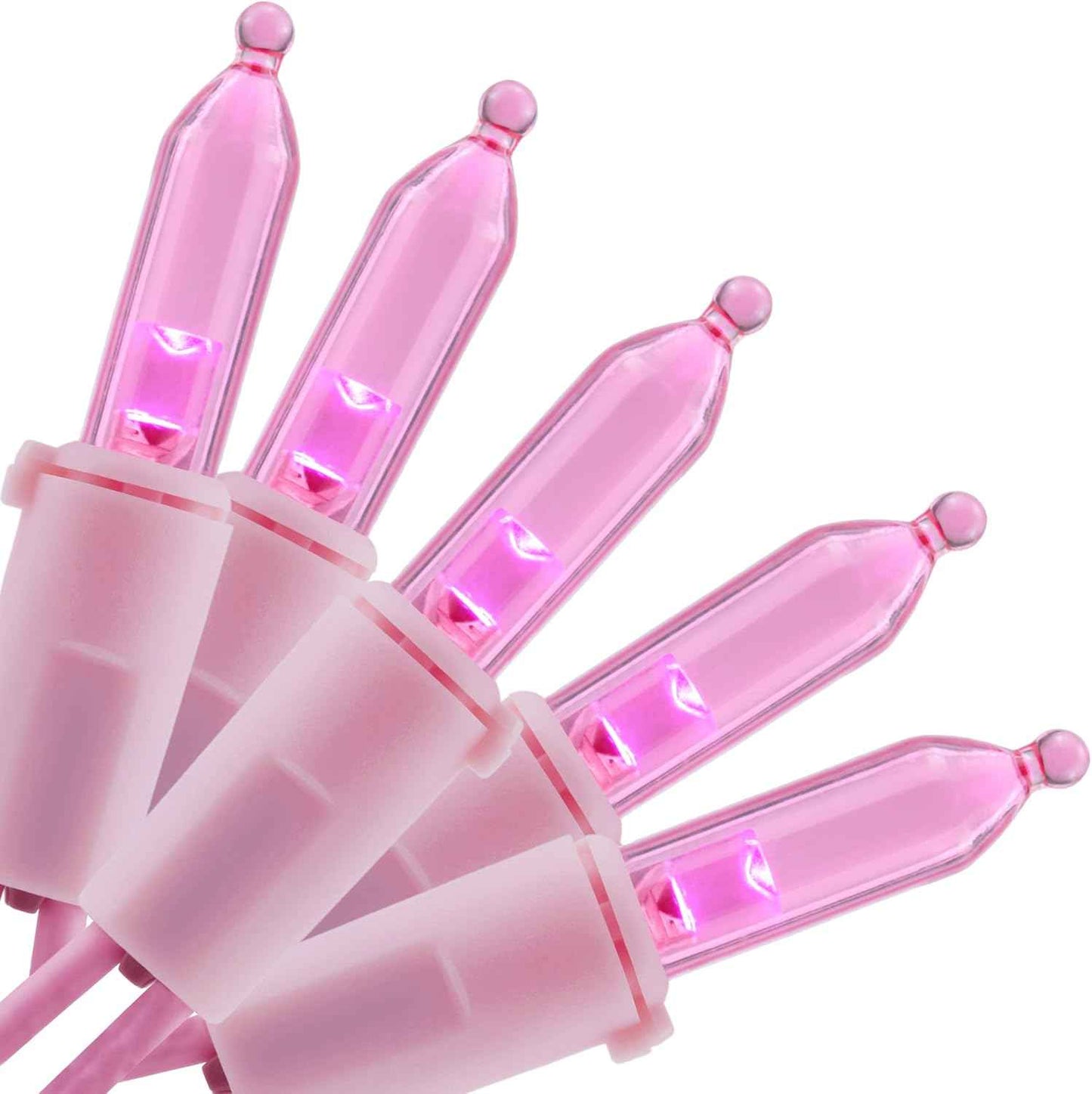 YULETIME Pink LED Lights – Thoughtful Valentine's Day Gift for Her, 33ft Cozy Bedroom String Light Set