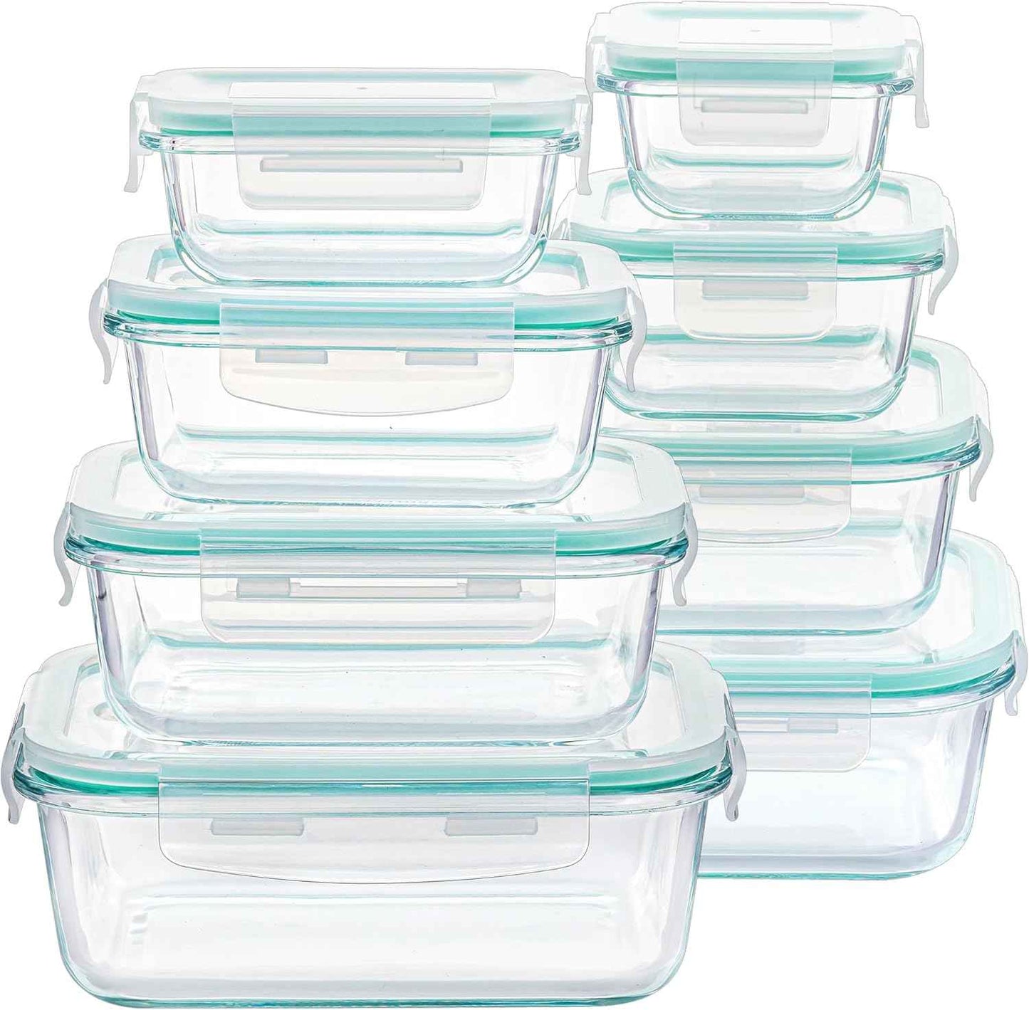 Vtopmart 8 Pack Borosilicate Glass Food Storage Set with Leak Proof Lids – Whole Food Prep Containers for Wellness Routines