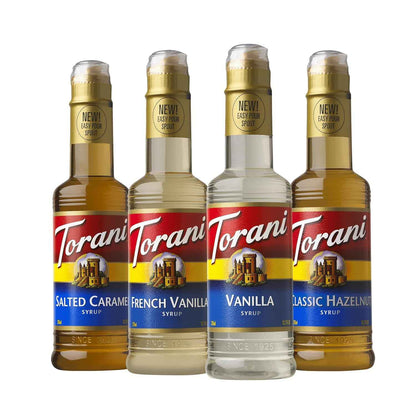 Torani Flavored Syrup Café Variety Pack – Café-Style Drinks for the Home Office Coffee Bar