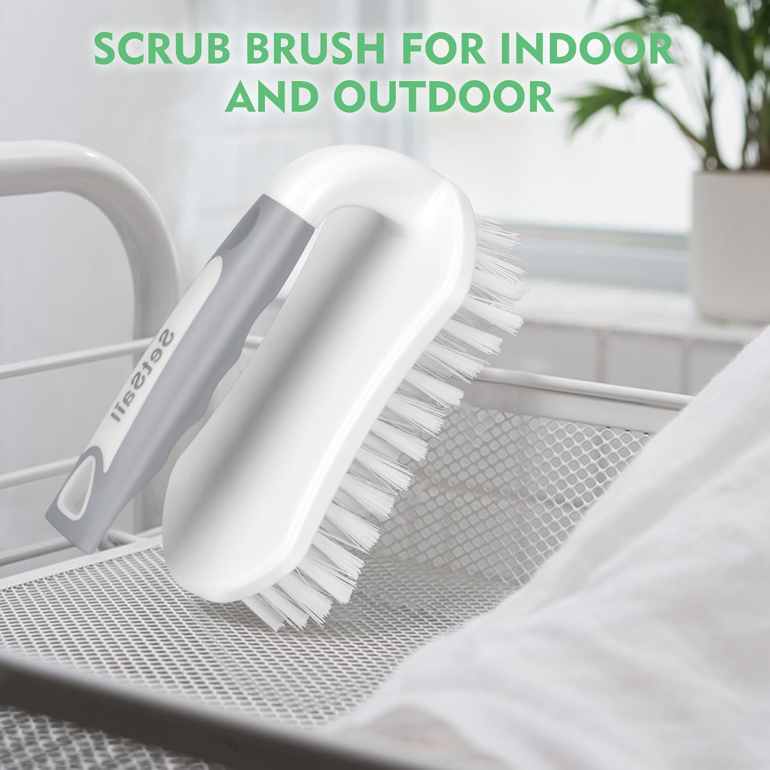 SetSail Scrub Brush – Non-Slip TPR Grip Brush Safe for Wet Hands in Shower and Tub