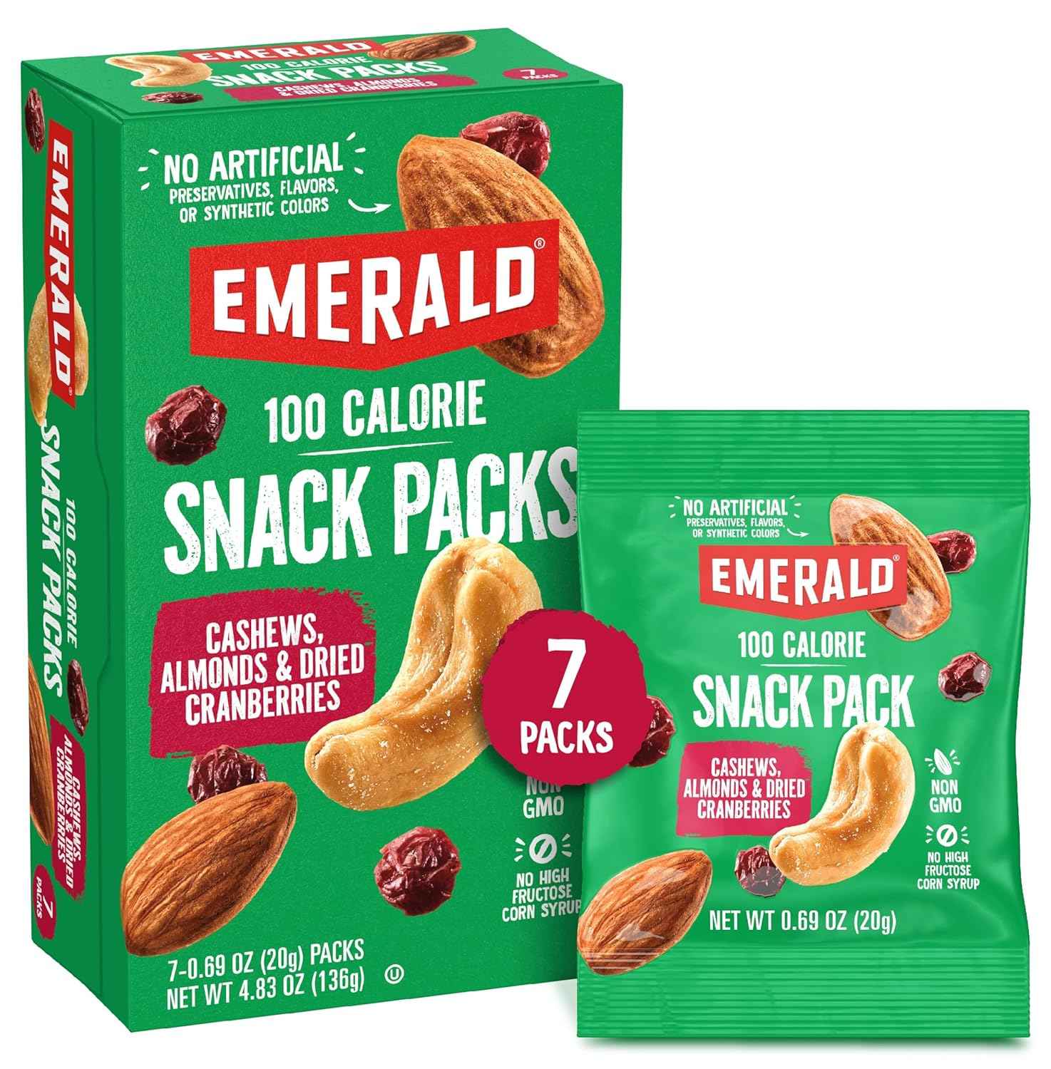 Emerald Nuts Cashew Almond Cranberry Packs – Work-From-Home Snack for Focused Professionals