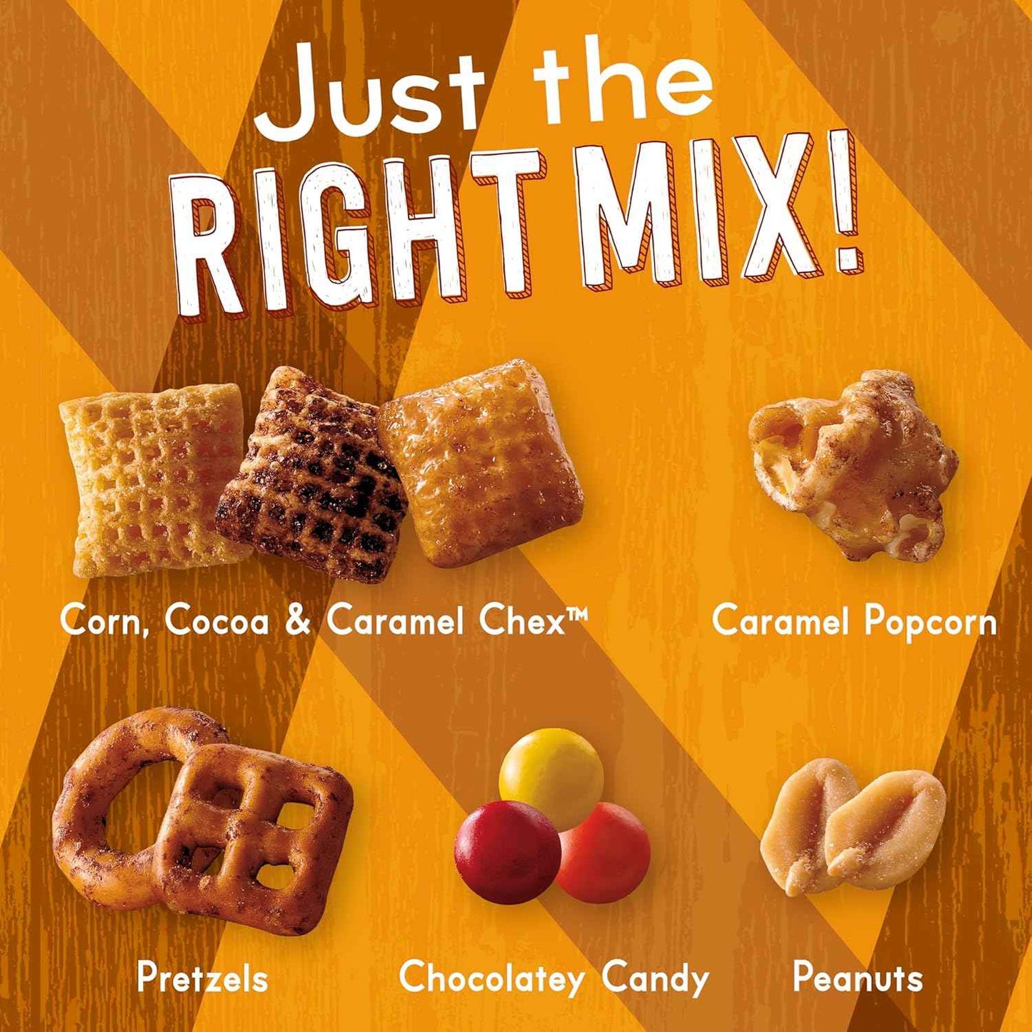Chex Mix Turtle Snack Mix – Portable Sweet and Salty Trail Mix for Camping, Hiking, and Rest Stops