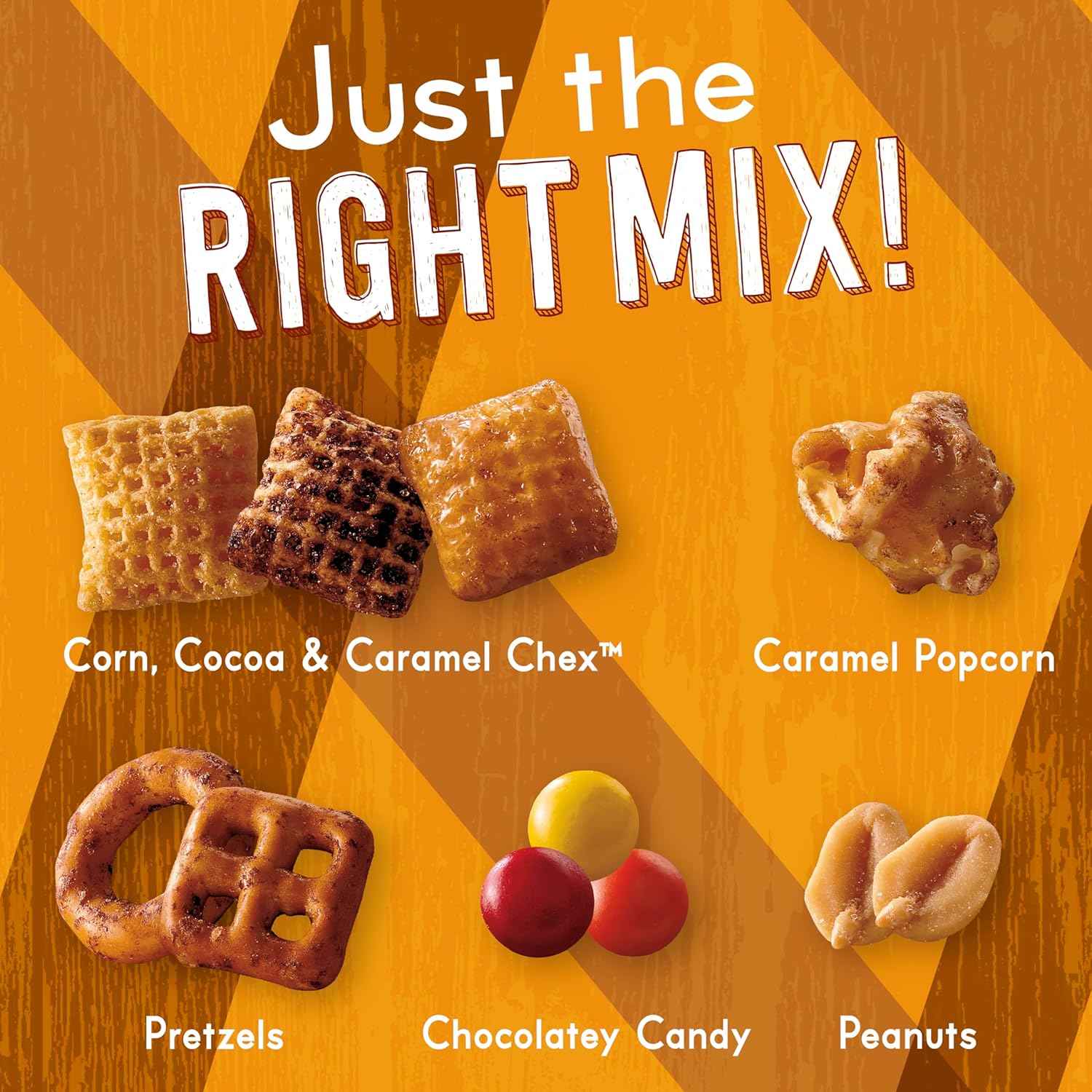 Chex Mix Turtle Snack Mix – Portable Sweet and Salty Trail Mix for Camping, Hiking, and Rest Stops