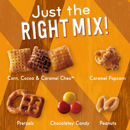 Chex Mix Turtle Snack Mix – Portable Sweet and Salty Trail Mix for Camping, Hiking, and Rest Stops