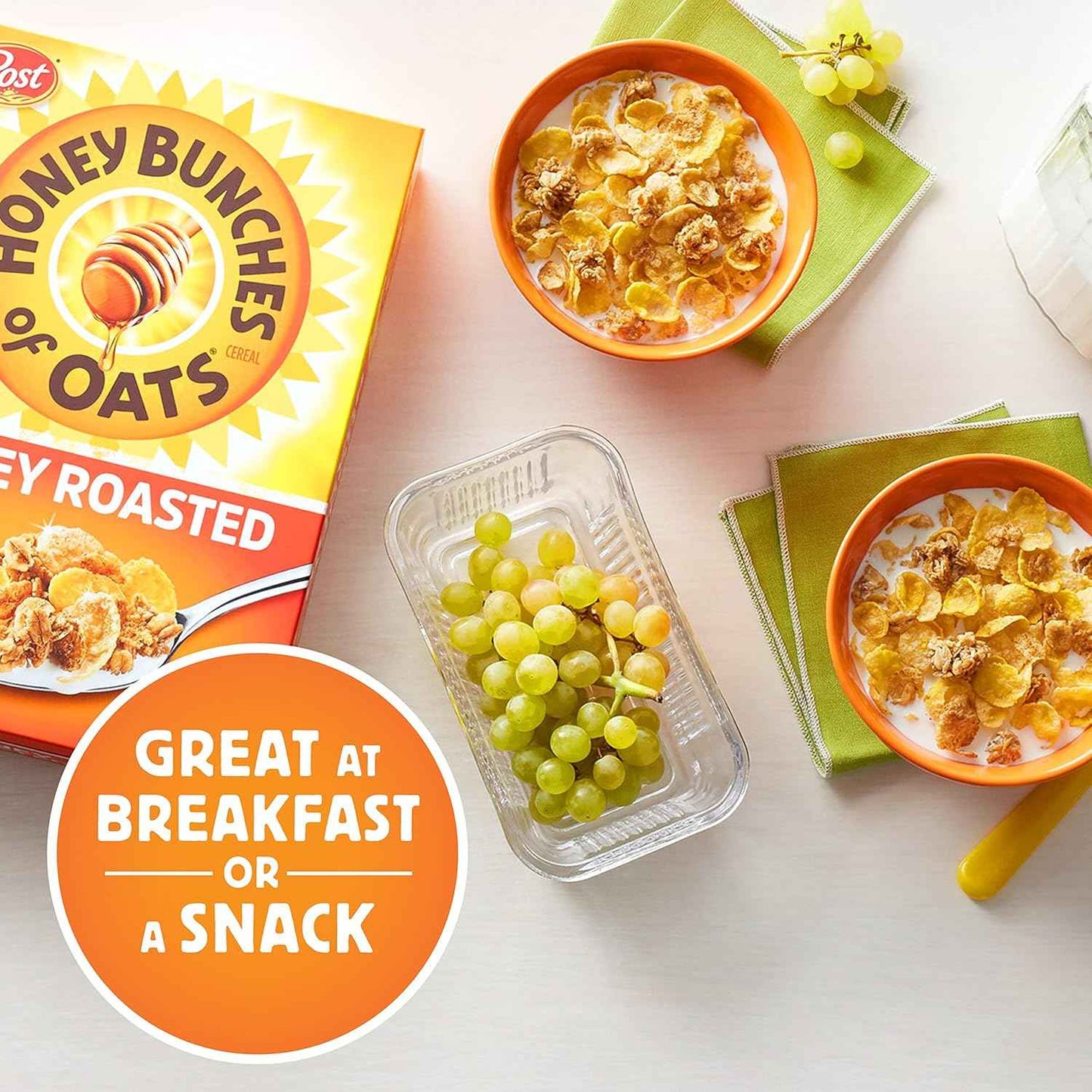 Honey Bunches of Oats Honey Roasted Cereal – Thoughtful Housewarming Gift Basket Staple for New Homeowners