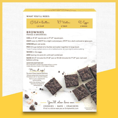 Simple Mills Almond Flour Brownie Mix – Cleaner Lunchbox Treat for Kids with Gluten Free Ingredients