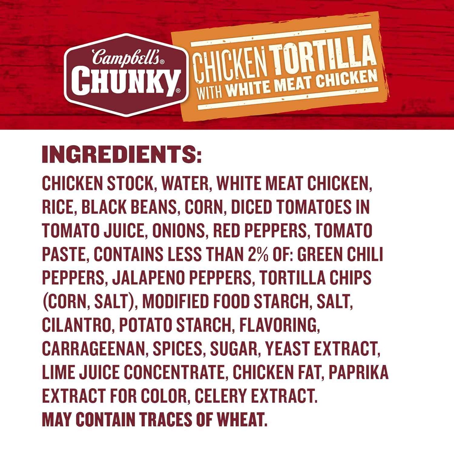 Campbell's Chunky Chicken Tortilla Soup — Microwavable Work-from-Home Dinner in Minutes, 18.6 Oz Can