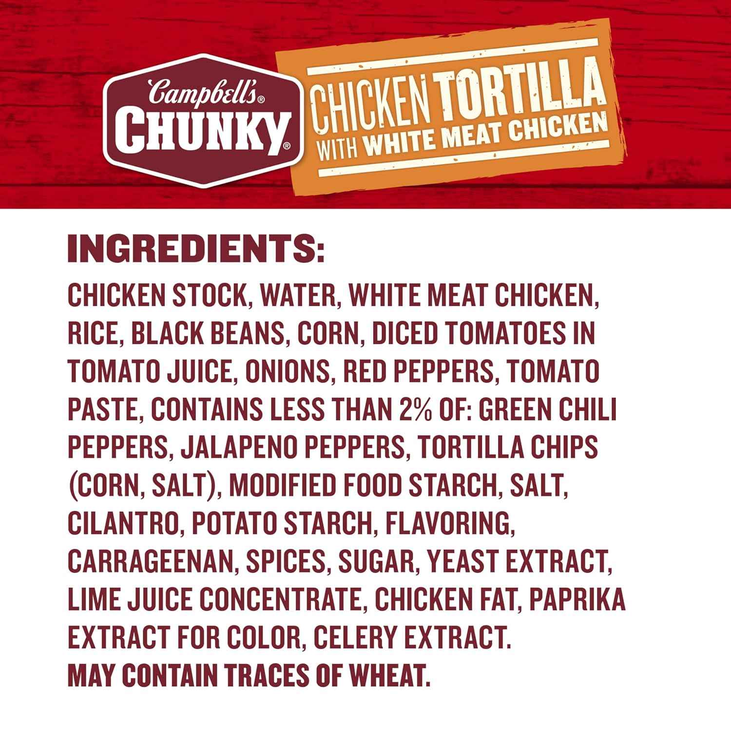 Campbell's Chunky Chicken Tortilla Soup — Microwavable Work-from-Home Dinner in Minutes, 18.6 Oz Can