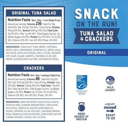 Bumble Bee Snack On The Run Tuna Kit – Shelf-Stable Snack Pack for Picnics, Bike Rides, and Road Trips