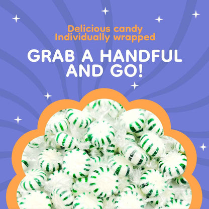 Starlight Spearmint Mints – 1 Pound Bag of Individually Wrapped Hard Candy for Post-Meal Fresh Breath and Nightstand Ritual