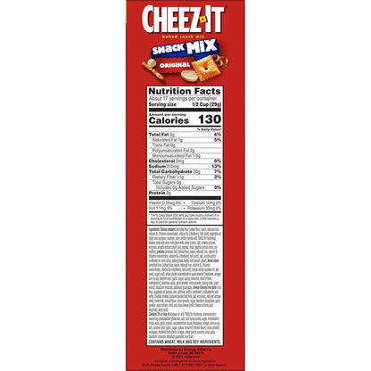 Cheez-It Snack Mix, On-the-Go Snack Box for Sports Events and Road Trips, Original, 17.8oz Box