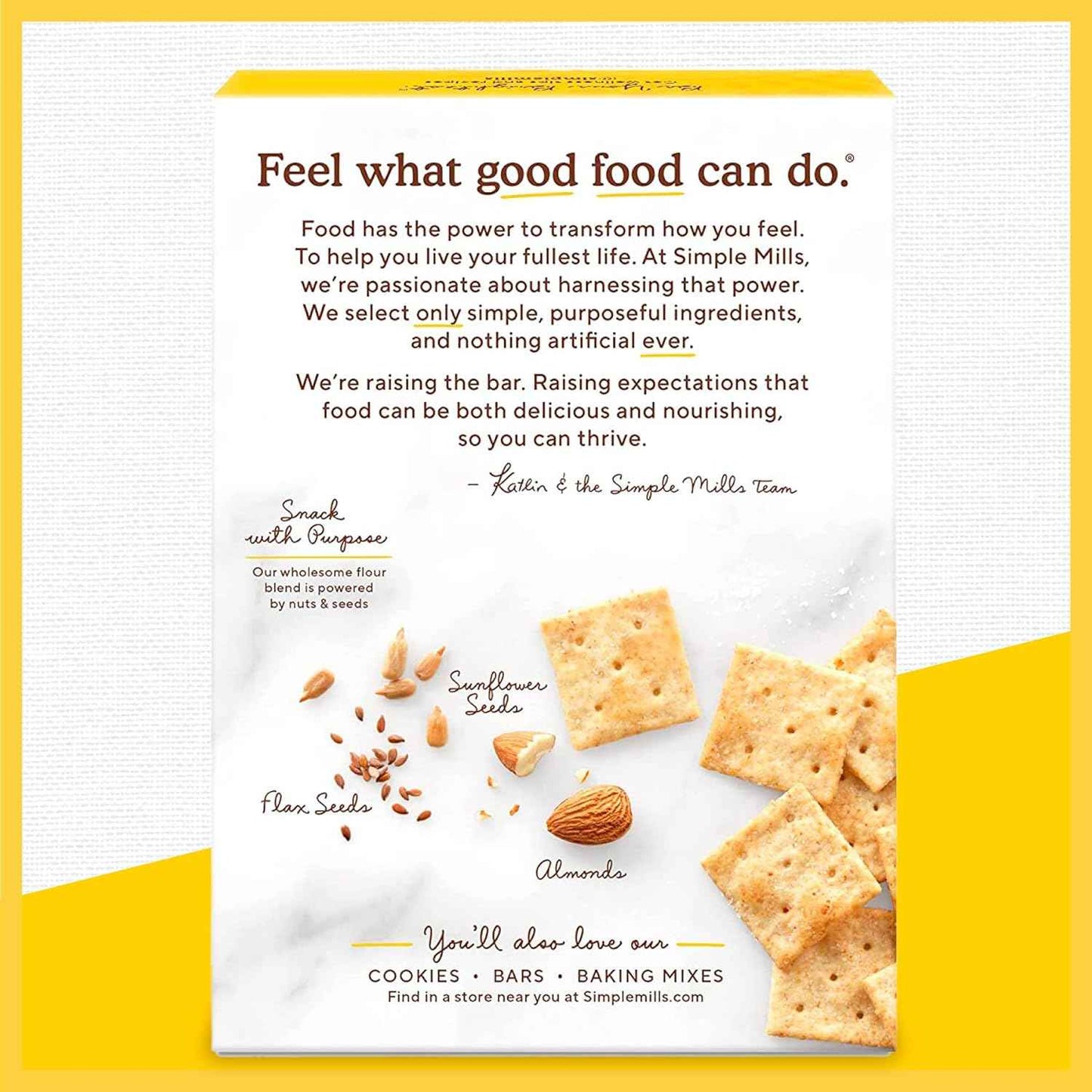 Simple Mills Almond Flour Crackers – Farmhouse Cheddar Gluten-Free Lunchbox Snack for School and After-School Family Stations