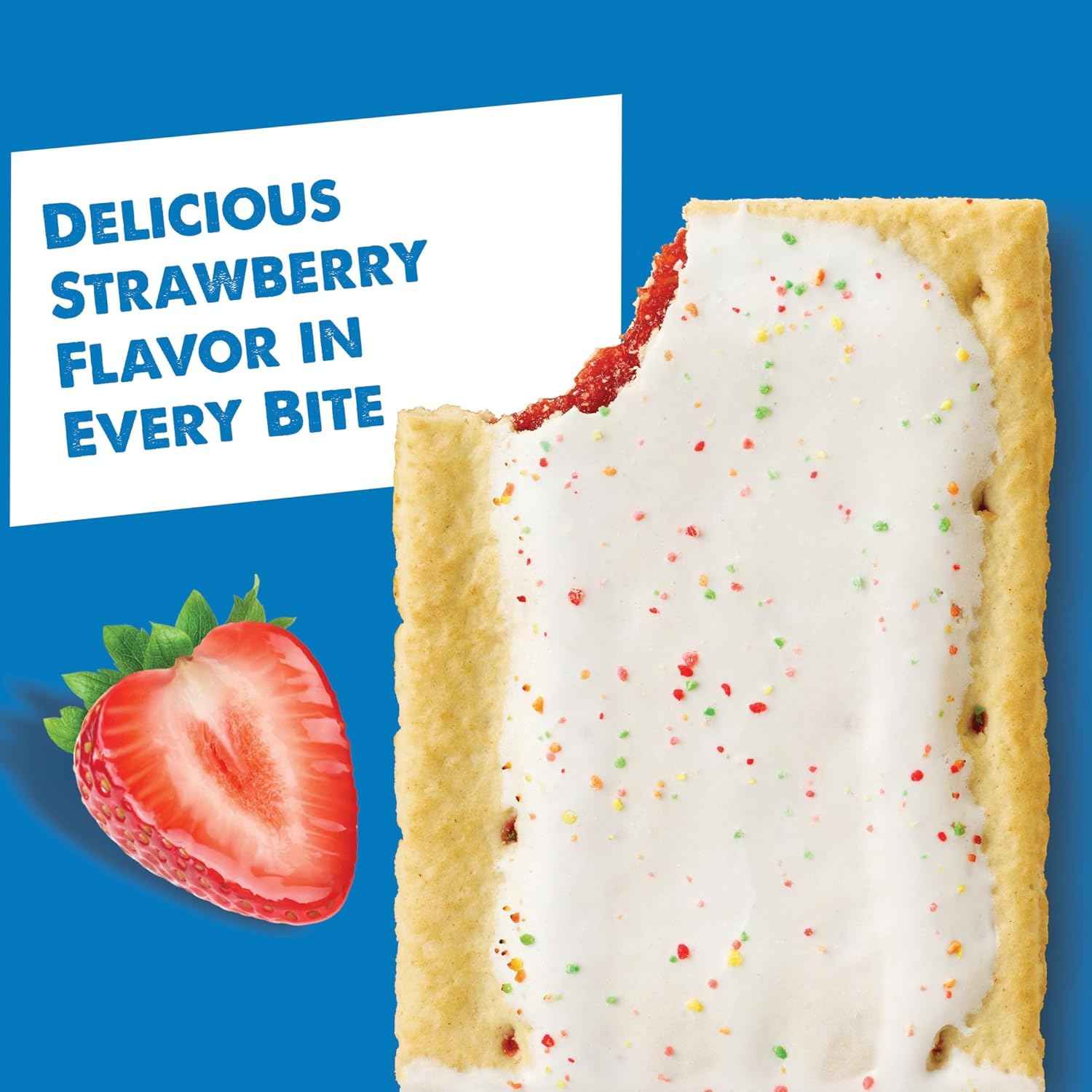 Pop-Tarts Frosted Strawberry Toaster Pastries 32ct – Quick Office Breakfast Snack for Busy Workdays