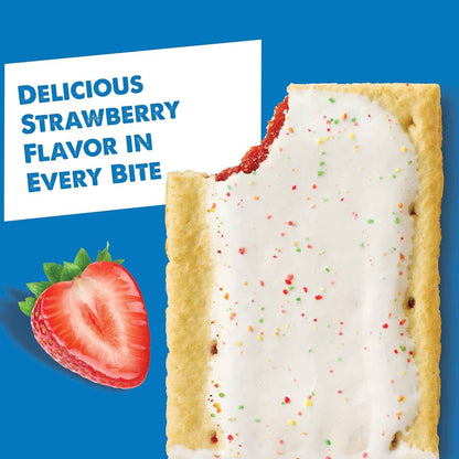 Pop-Tarts Frosted Strawberry Toaster Pastries 32ct – Quick Office Breakfast Snack for Busy Workdays