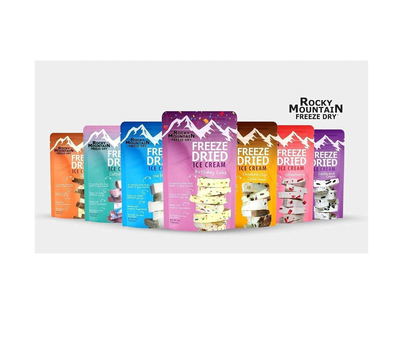 Rocky Mountain Freeze Dry Freeze Dried Strawberry Ice Cream | Kid-Friendly Lunchbox Snack for School & After-School | No Spoon Needed