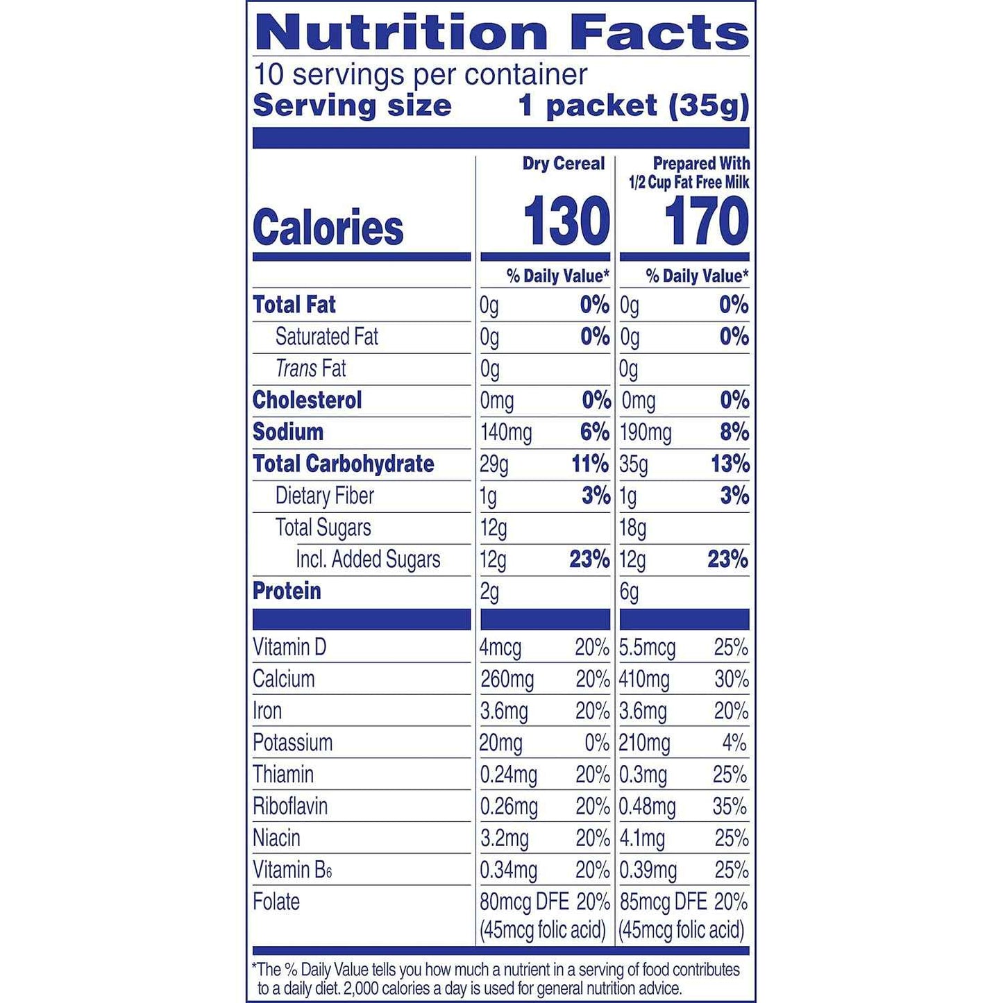 Cream of Wheat Instant Hot Cereal, Bananas and Cream – Iron, Calcium and Vitamin D Fortified Cereal for Seniors and Caregivers