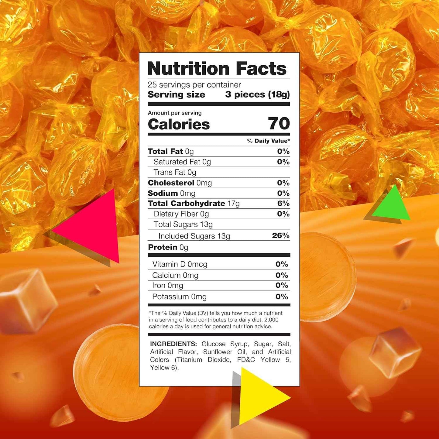 Arcor Butterscotch Hard Candy – Decorative Candy Bowl Filler for Living Room and Coffee Table, Shiny Gold Discs in 1 Lb Bag