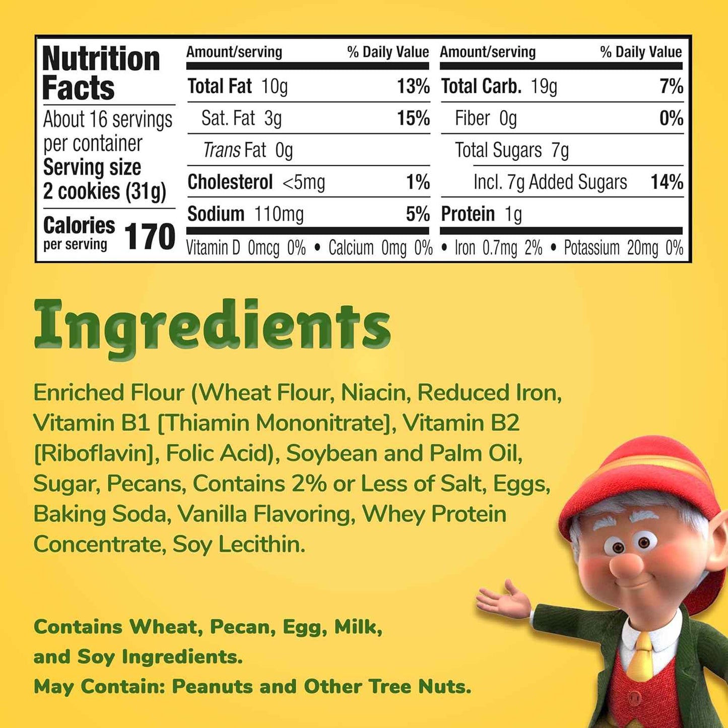 Keebler Sandies Pecan Shortbread Cookies – Lunchbox Snack for Kids, 17.2 oz Family Size